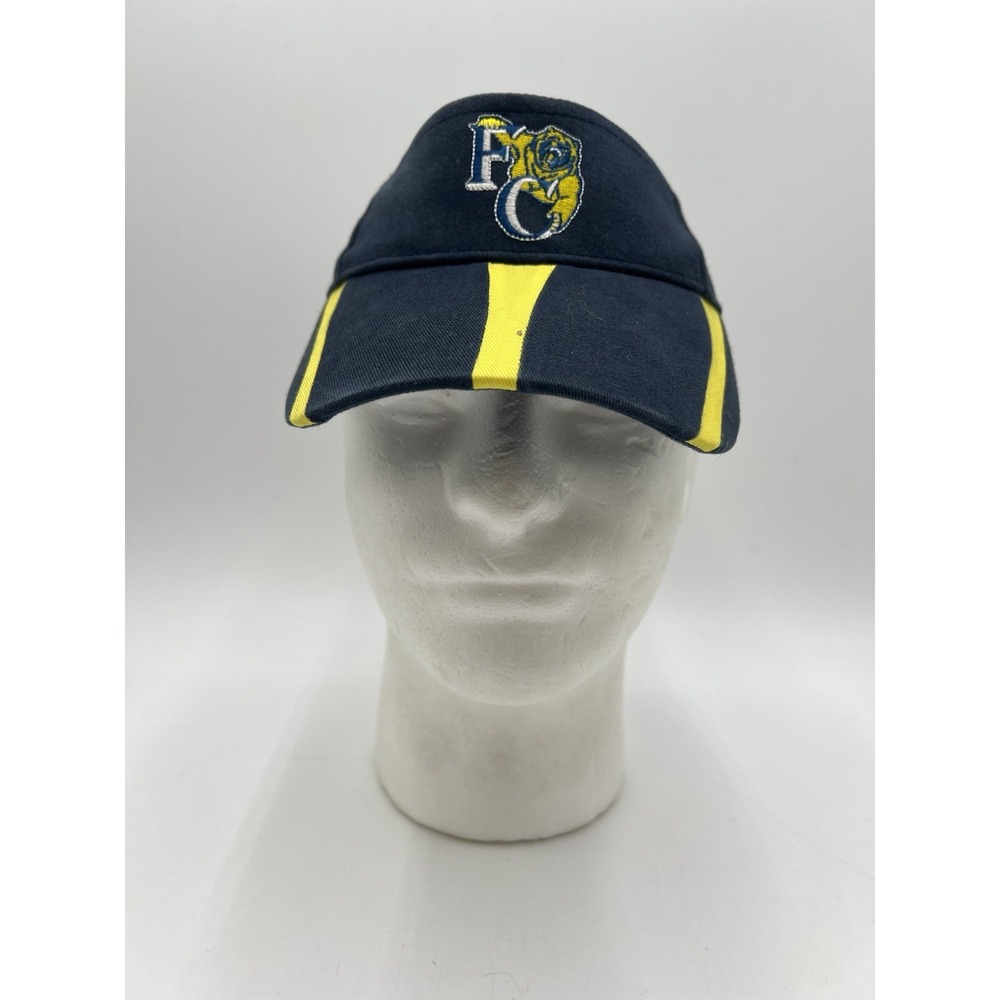Franklin College Grizzlies Visor Hat Navy Gold Adjustable Go Grizzlies OSFA